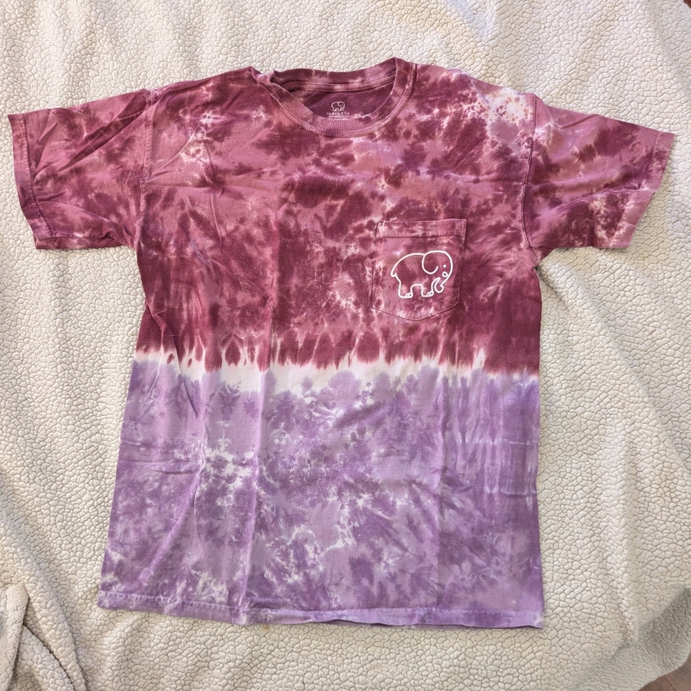Medium Ivory Ella Purple and Pink Tie-Dye Shirt